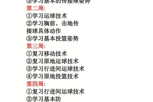 篮球0基础20天训练计划